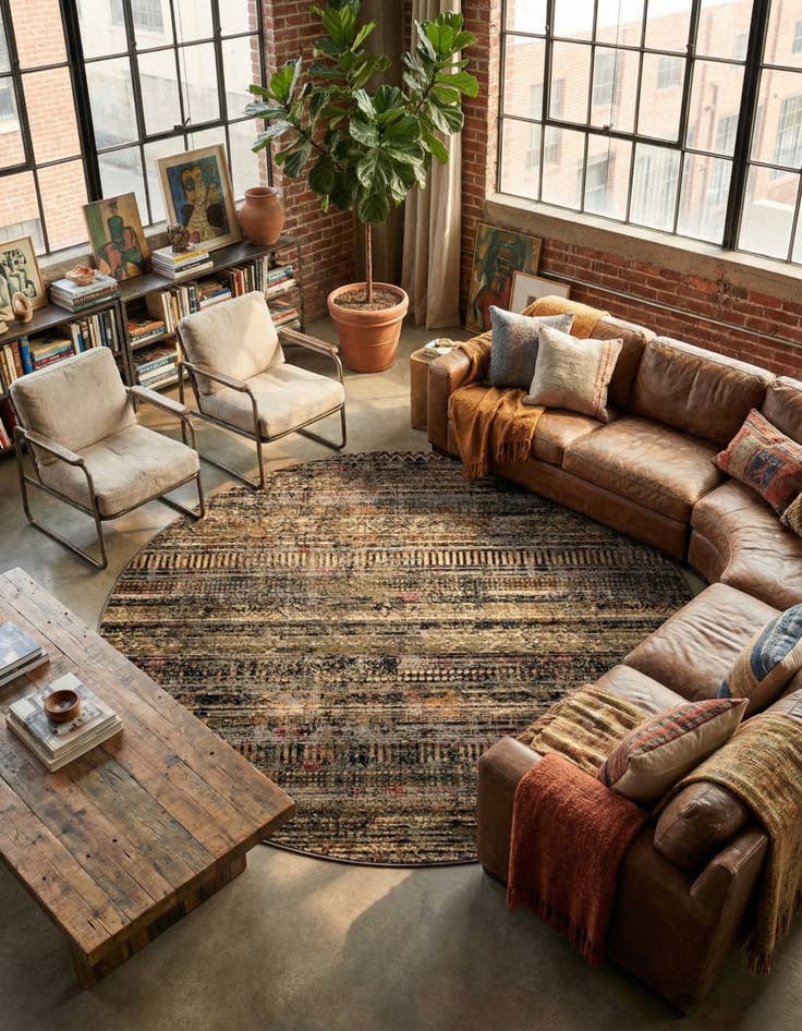 Detail image of 7' 10 x 7' 10 Saturn Round Rug