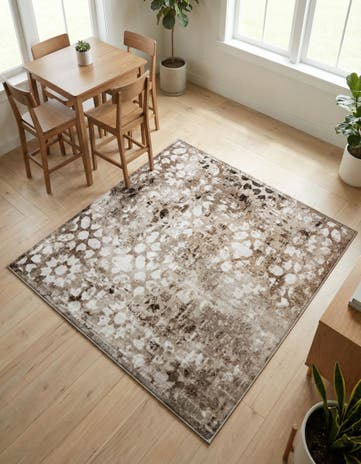 Brown Monaco Square Rug