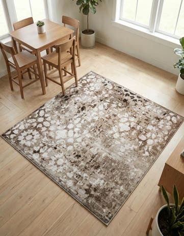 Brown Monaco Square Rug