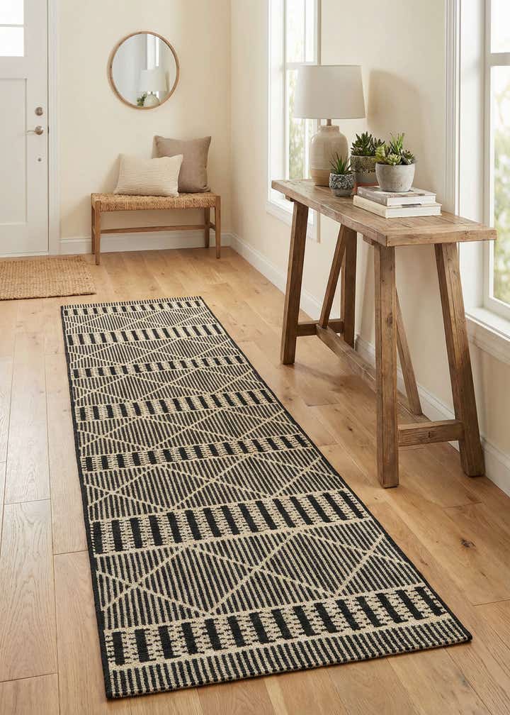 2' x 8' Easy-Clean Lattice Indoor / Outdoor Runner Rug