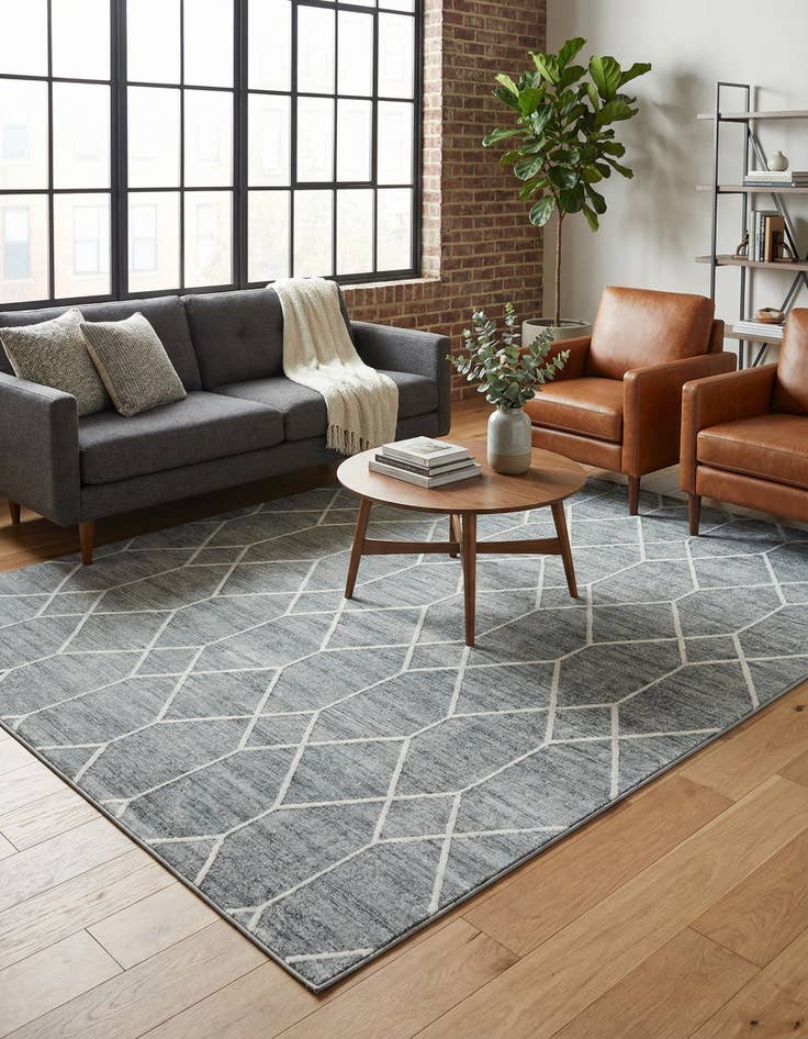 Detail image of 9' x 12' 2 Lattice Trellis Rug