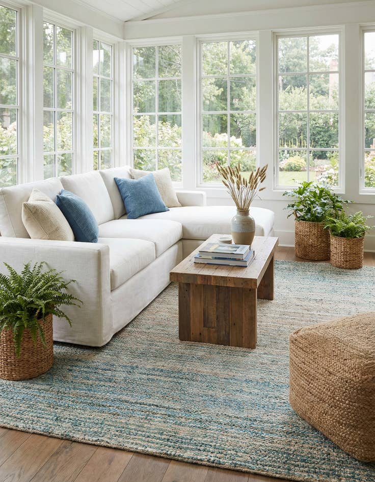 Detail image of 7' 10 x 10'  Hand Woven Chenille Jute Rug