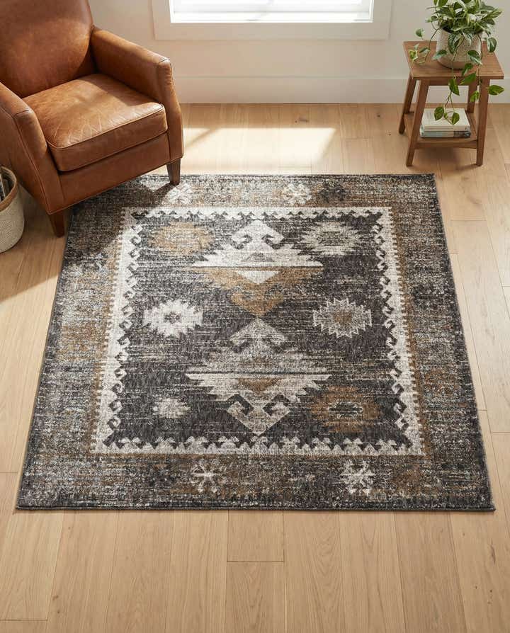5' 3 x 5' 3 Eco Southwestern Square Rug
