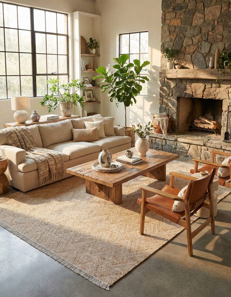 Detail image of 10' x 14' 1 Handmade Braided Jute Rug