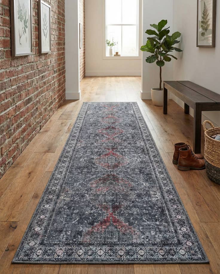 Detailansicht von 80cm x 305cm Waschbar Timeless Läufer Teppich