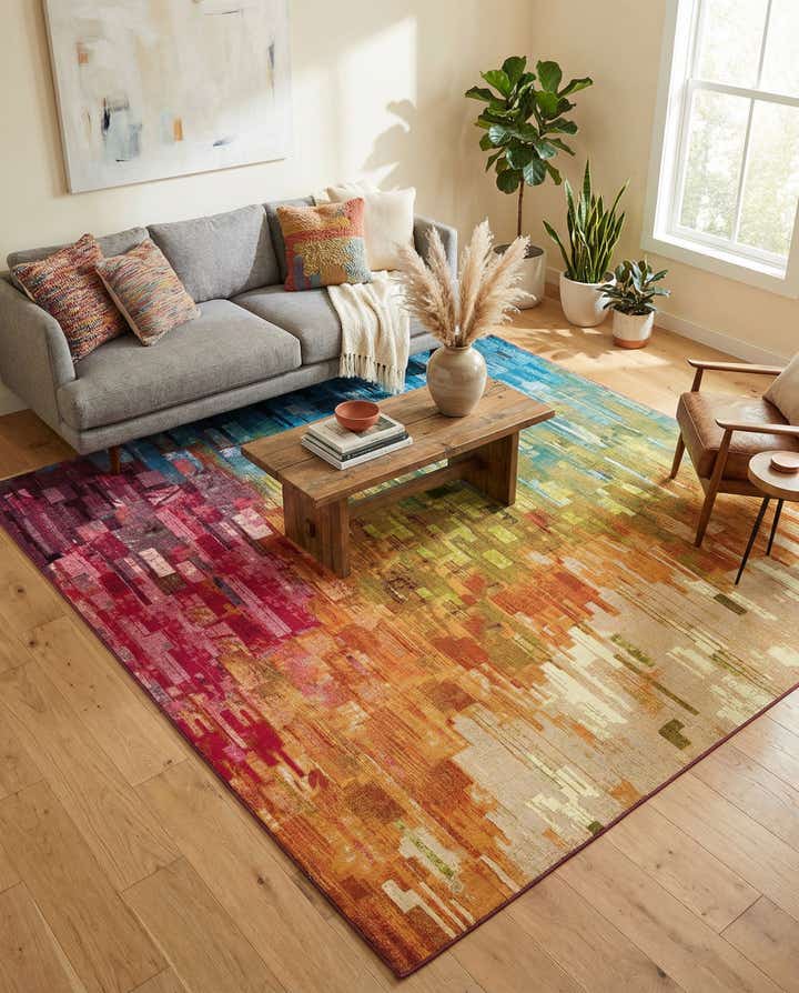 6' x 9' Easy-Clean Modern Indoor / Outdoor Rug