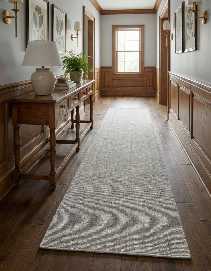 Detail image of 2' 7 x 12' Hand Woven Jill Zarin English Manor Farmhouse Wool Runner Rug