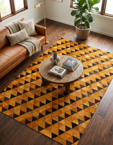 5' 1 x 8' Cowhide Stocks Rug