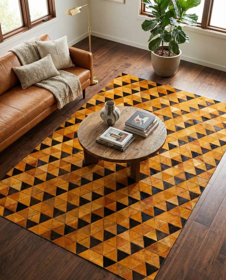 Detail image of 5' 1 x 8' Cowhide Stocks Rug