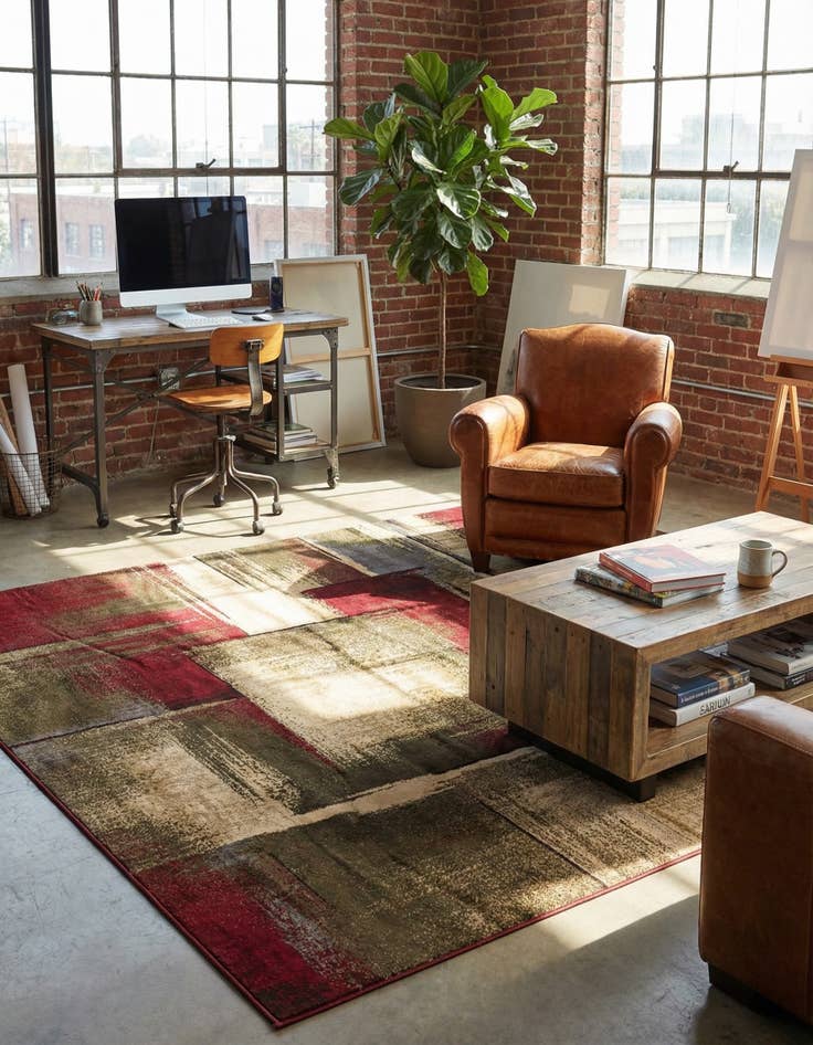 Detail image of 10' x 10' Coffee Shop Square Rug