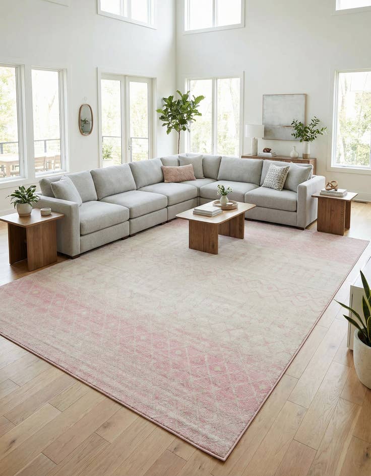 Detail image of 10' 8 x 14' Moroccan Trellis Rug