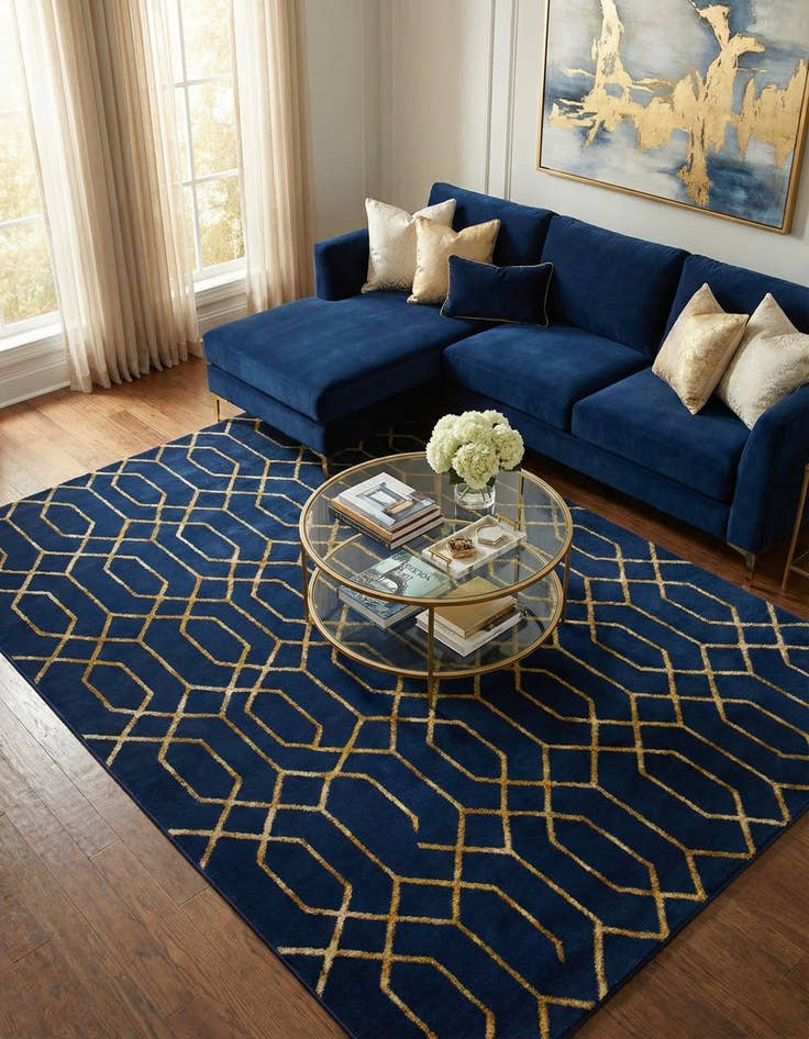 Detail image of 10' x 14' Marilyn Monroe&trade; Glam Trellis Rug