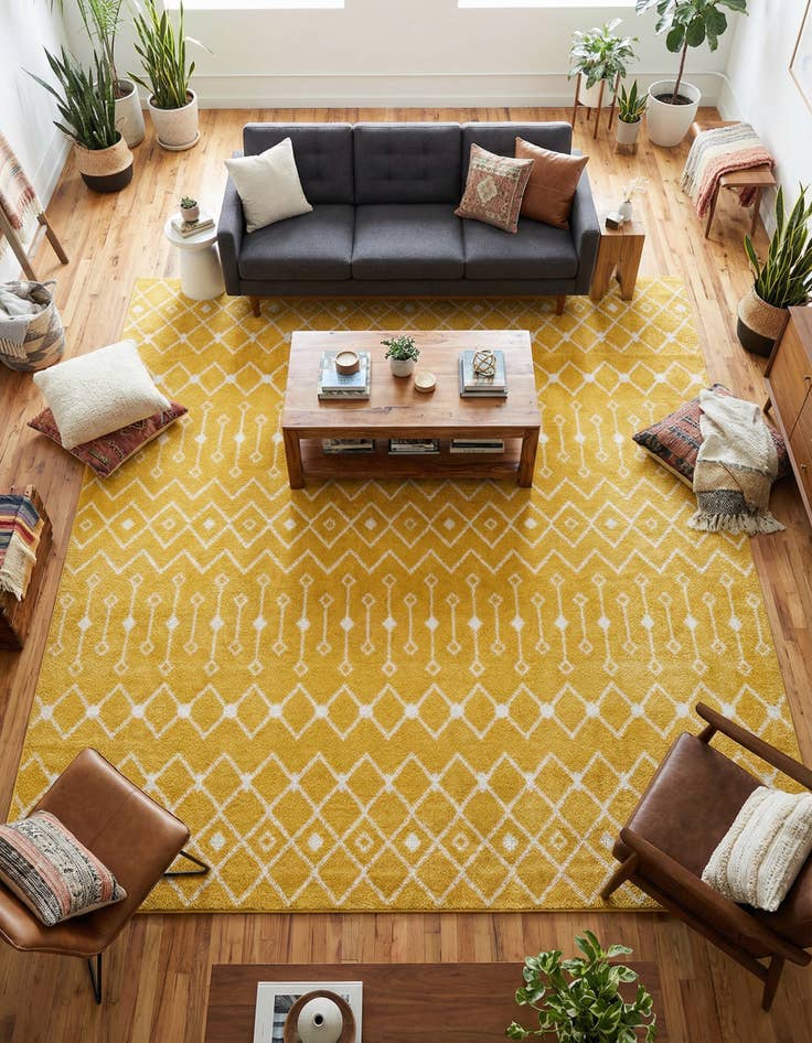 Detail image of 10' x 10' Moroccan Trellis Square Rug