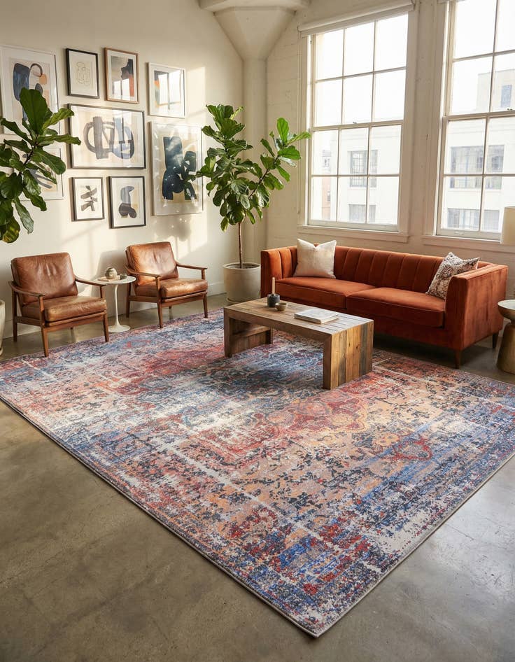 Detail image of 9' 2 x 12'  Washable Renaissance Rug