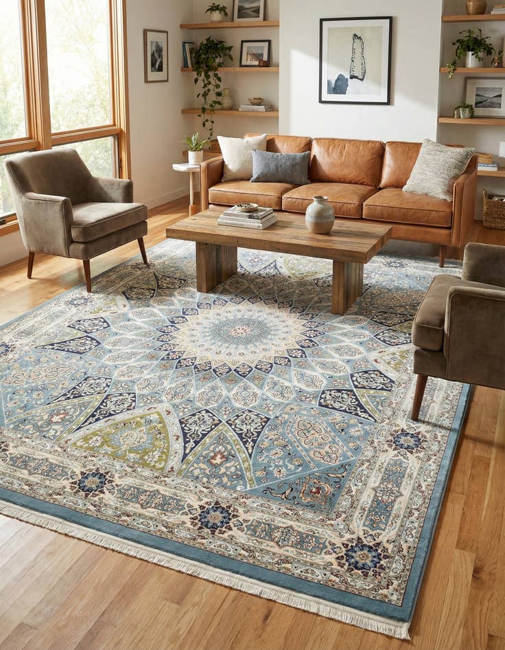 Detail image of 7' 10 x 10' Nain Design Rug