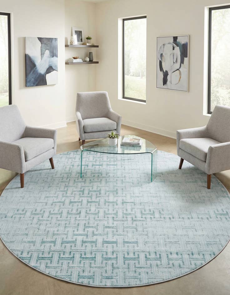 Detail image of Jill Zarin 8' x 8' Uptown Park Avenue Round Rug