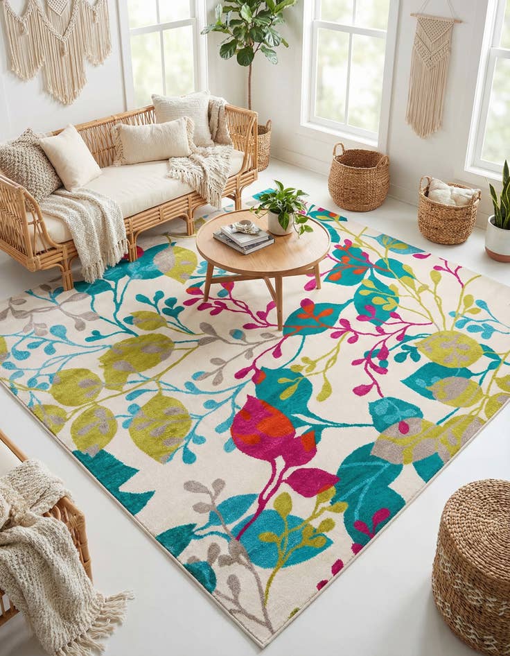 Detail image of 7' 10 x 7' 10 Azalea Square Rug