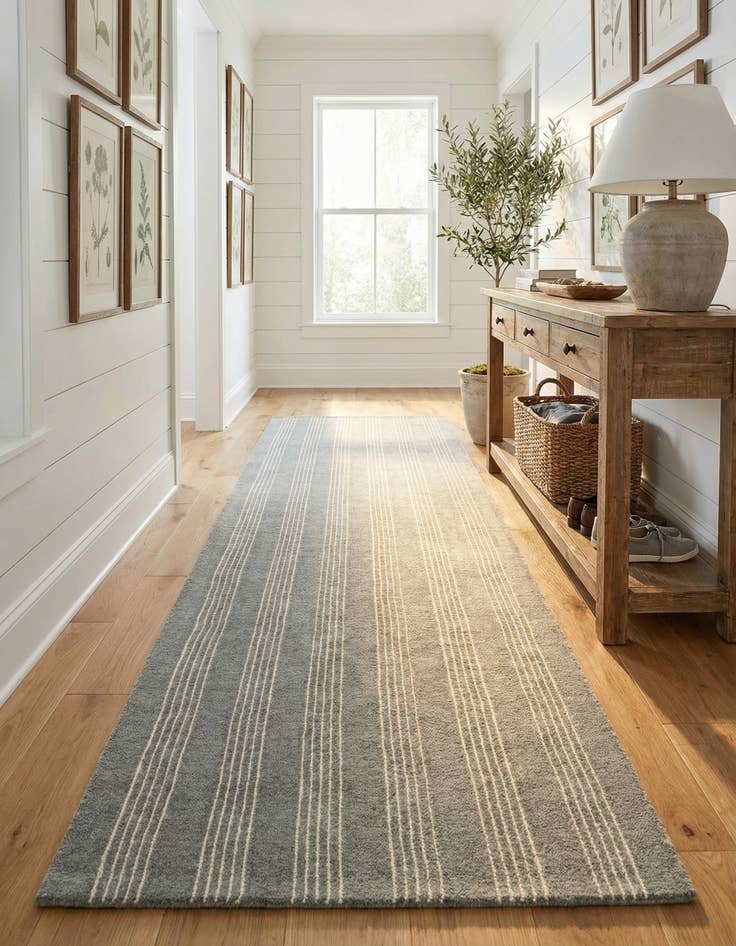 Detail image of  3' 3 x 10' Jill Zarin Striped Wool Runner Rug