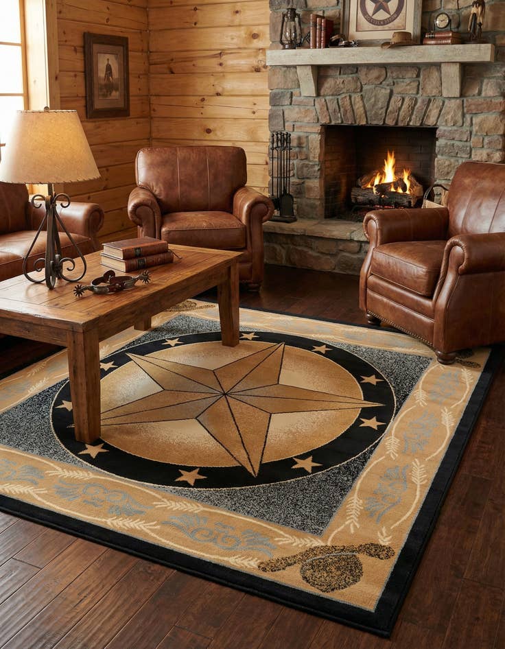 Detail image of 7' 10 x 7' 10 Pioneer Square Rug