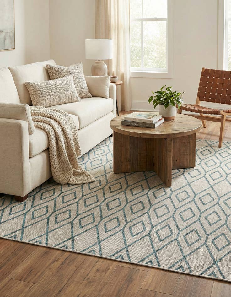 Detail image of 7' 10 x 7' 10 Washable Jill Zarin Turks and Caicos Indoor / Outdoor Square Rug