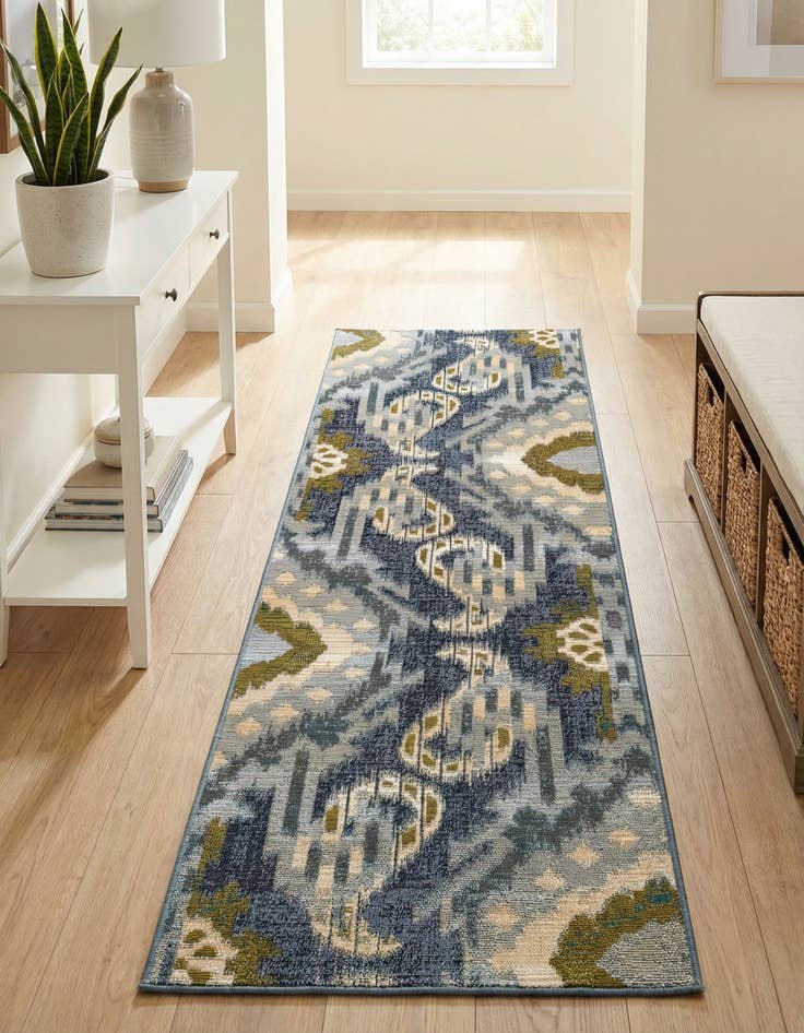 Detail image of 2' x 6' Easy-Clean Modern Indoor / Outdoor Runner Rug