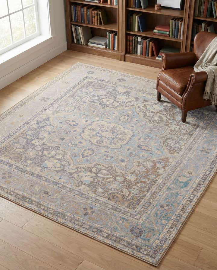 7' 6 x 7' 6 Washable Timeless Square Rug