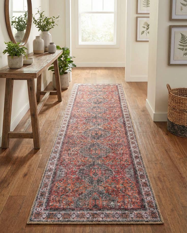 Detail image of 2' 7 x 10' Washable Timeless Runner Rug