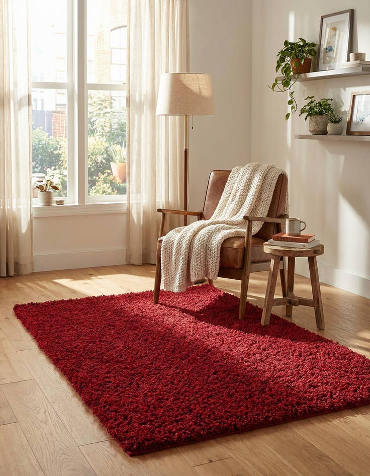 Detail image of 3' x 5' 3 Solid Shag Rug