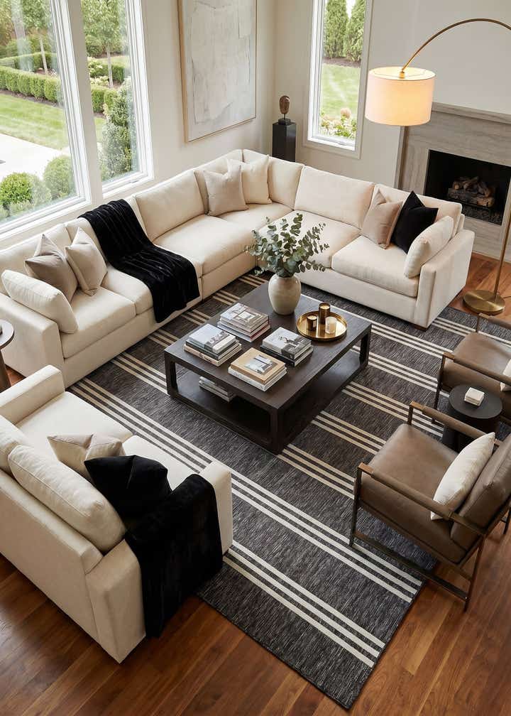 13' x 13' Easy-Clean Jill Zarin Anguilla Indoor / Outdoor Square Rug