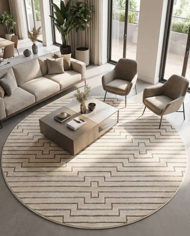 7' 10 x 7' 10 Vogue Geo Round Rug