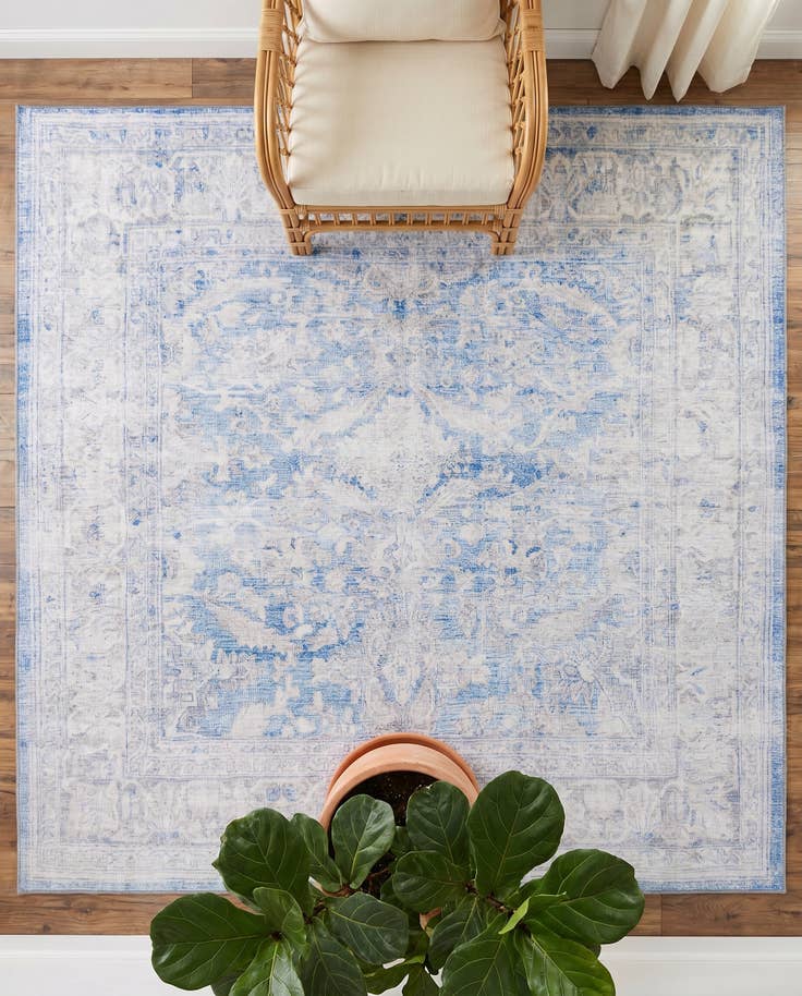 Detail image of 7' 6 x 7' 6 Washable Timeless Square Rug