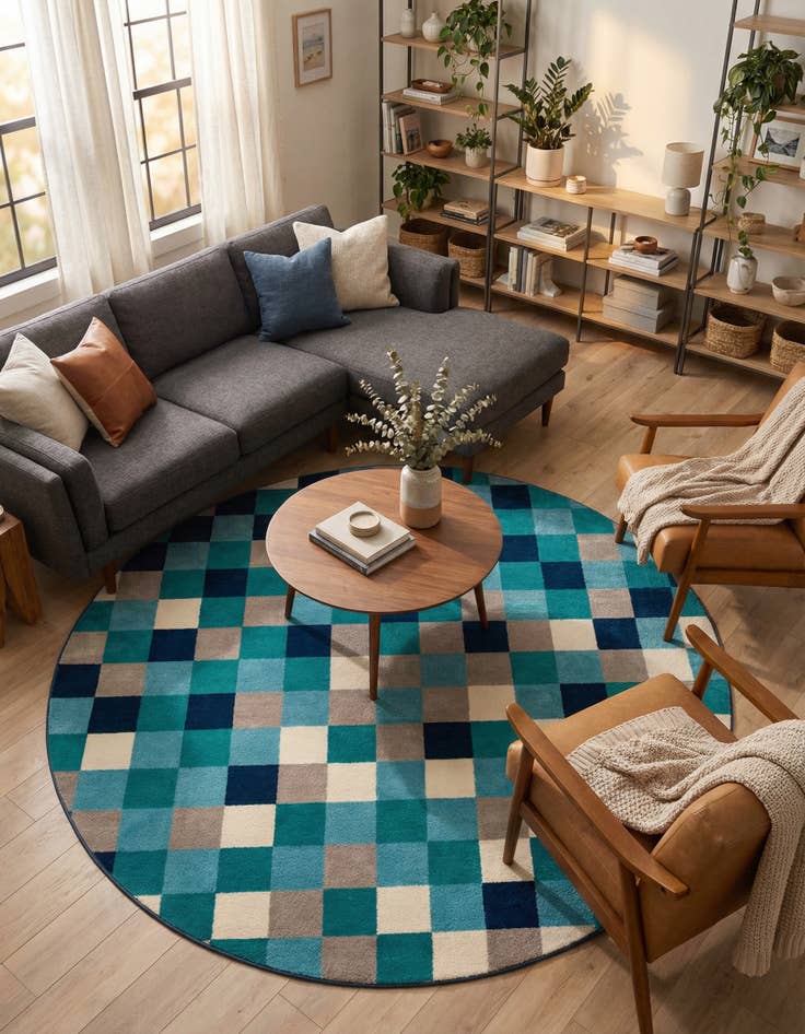 Detail image of 7' x 7' Azalea Round Rug