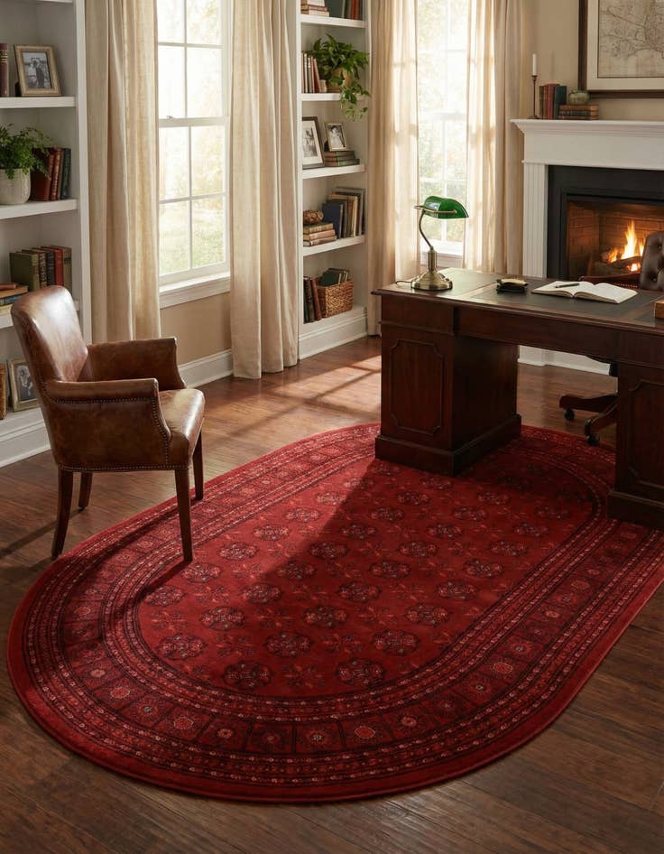 Detail image of 5' 3 x 8' Bokhara Oval Rug