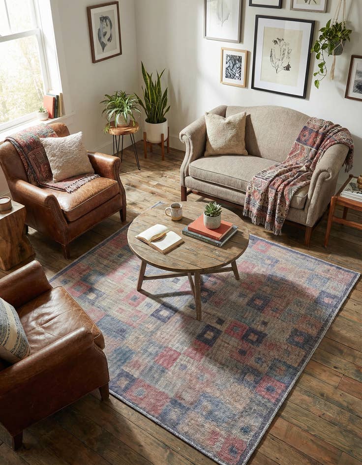 Detail image of 5' 3 x 5' 3  Washable Sisu Square Rug