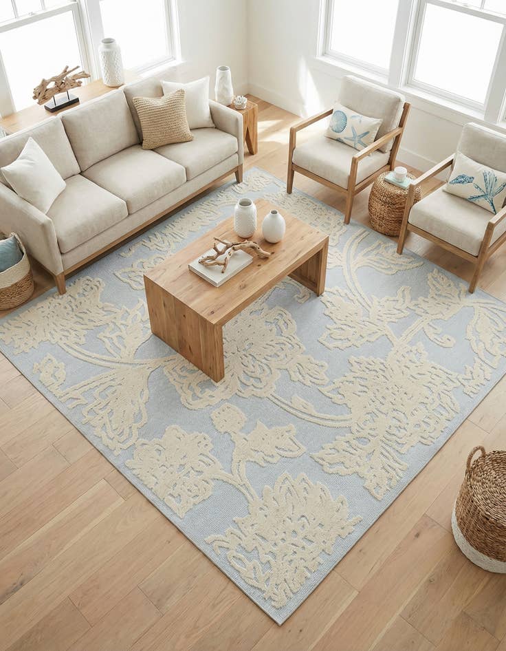 Detail image of 7' 10 x 7' 10 Washable Aruba Indoor / Outdoor Square Rug