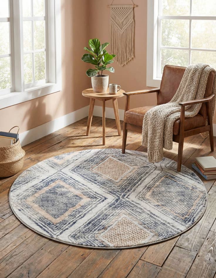 Detail image of 4' x 4' Caspian Round Rug