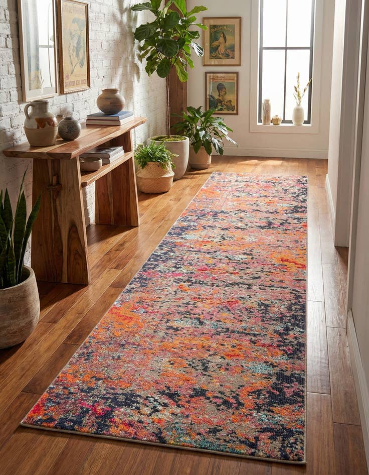 Detail image of 2' 7 x 12' Washable Vivid Runner Rug