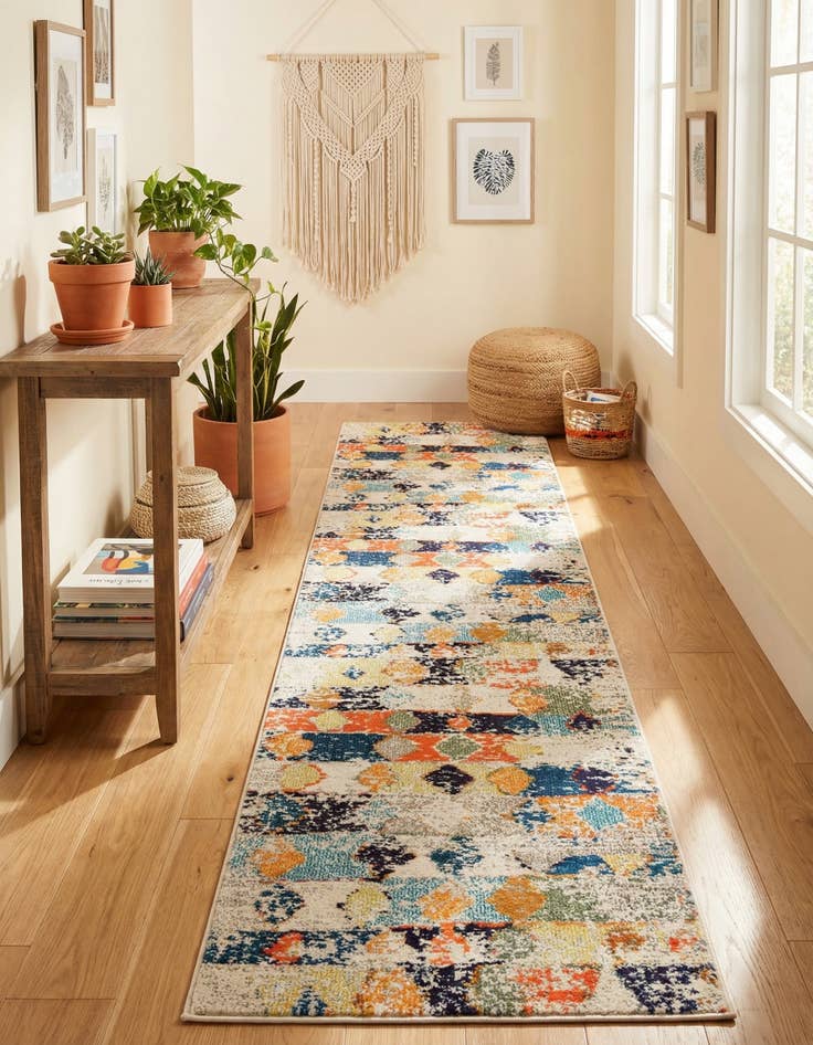 Detail image of 2' 7 x 12'  Washable Vivid Runner Rug