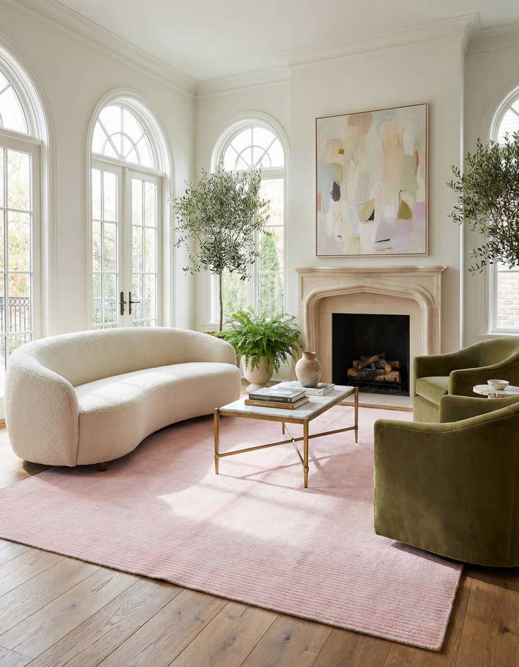 Detail image of 4' 11 x 6' 9 Hand Knotted Darya Wool Rug