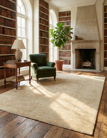 8' 7 x 12' 1 Hand Knotted Oushak Wool Rug