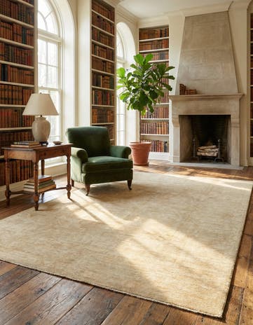 8' 7 x 12' 1 Hand Knotted Oushak Wool Rug