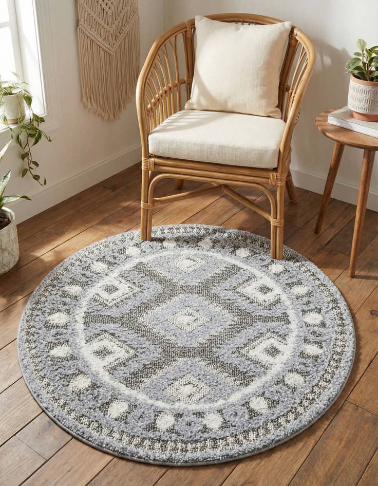 Detail image of 3' 3 x 3' 3 Boho Round Rug
