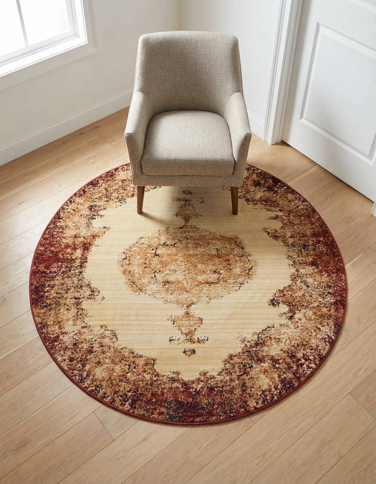 Detail image of 4' 5 x 4' 5 Charlestown Round Rug