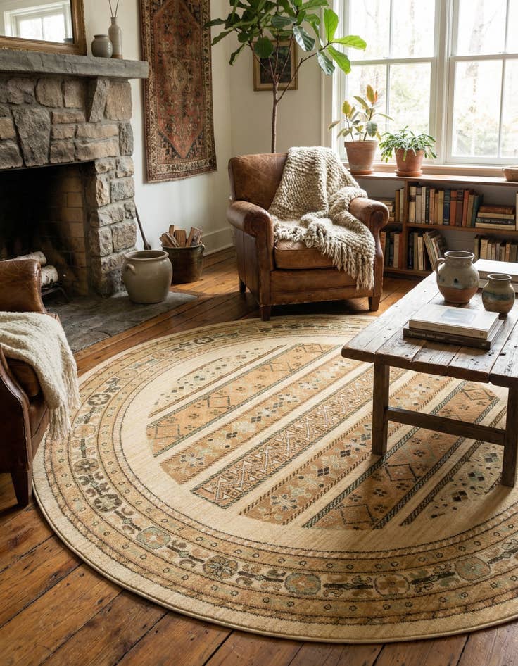 Detail image of 6' x 6' Kashkuli Gabbeh Round Rug