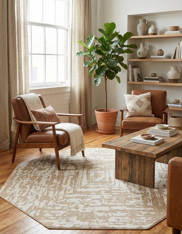 Detail image of 7' 10 x 7' 10 Hermitage Octagon Rug