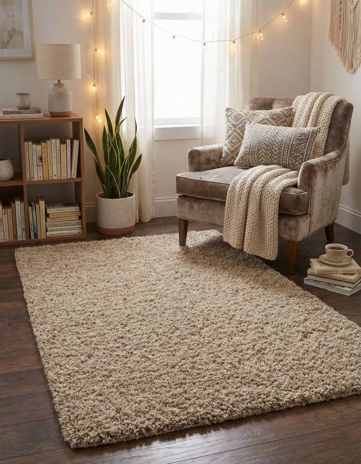 Detail image of 4' x 6' Solid Shag Rug