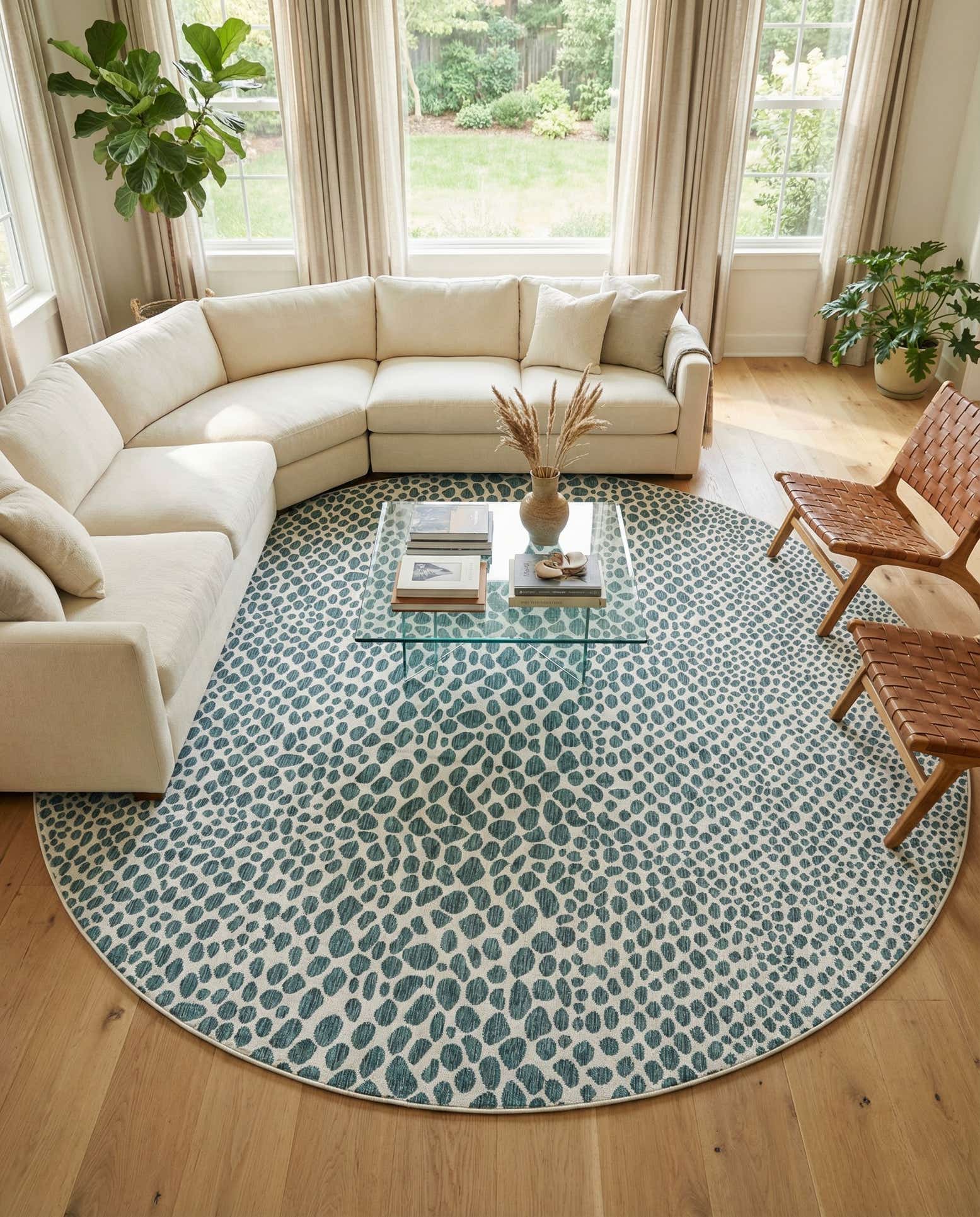 13' x 13' Easy-Clean Jill Zarin Cape Town Indoor / Outdoor Round Rug