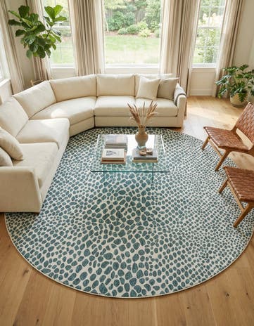 13' x 13' Easy-Clean Jill Zarin Cape Town Indoor / Outdoor Round Rug