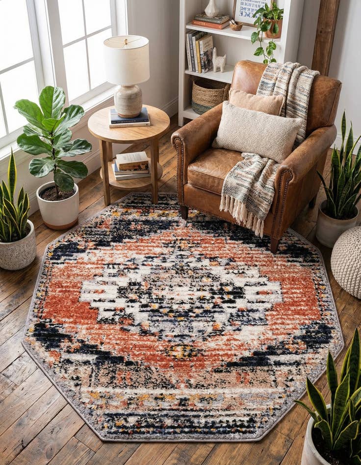 Detail image of 4' x 4' Tucson Octagon Rug