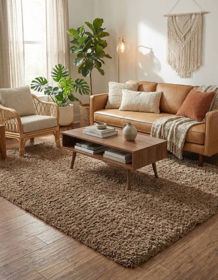 Detail image of 7' 10 x 11' Solid Shag Rug